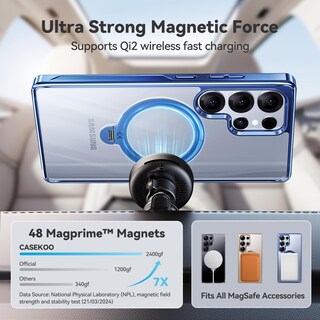 Foto 4 | Foto 4 | Funda Para Teléfono Casekoo Azul Titanio Magicstand Pro Samsung S25 Ultra - Venta Internacional.