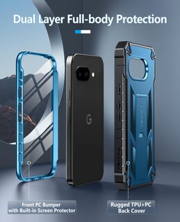 Foto 3 | Foto 3 | Funda De Teléfono Fntcase Para Google Pixel 9a Con Soporte, Color Azul - Venta Internacional.