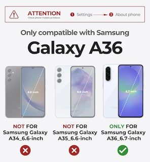 Foto 2 | Foto 2 | Funda De Teléfono Dexnor Para Samsung Galaxy A36 5g Con Protector De Pantalla - Venta Internacional.