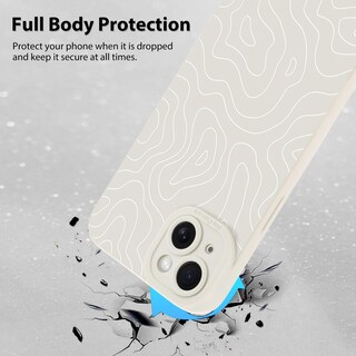 Foto 2 | Foto 2 | Funda De Teléfono Mzelq Para Iphone 15 Plus Silicone Wave Ripple - Venta Internacional.