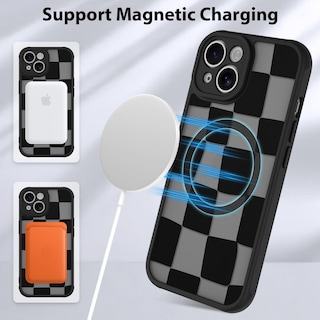 Foto 6 | Foto 6 | Funda De Teléfono Kanghar Para Iphone 14 De Estética Mate A Cuadros - Venta Internacional.