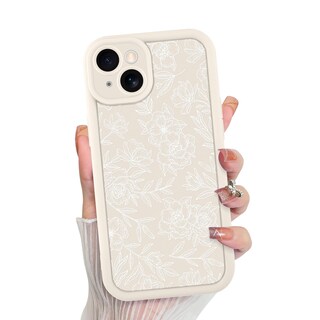 Foto 1 | Foto 1 | Funda De Teléfono Mzelq Para Iphone 13 De Silicona Con Estampado Floral Blanco - Venta Internacional.