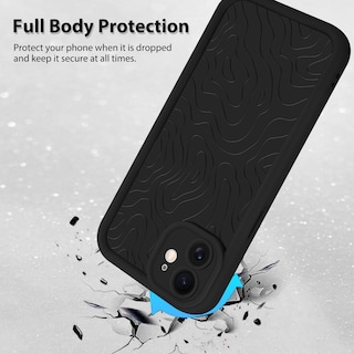 Foto 2 | Foto 2 | Funda De Teléfono Mzelq Silicone Wave Ripple Cute Para Iphone 11 - Negra - Venta Internacional.