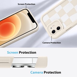 Foto 5 | Foto 5 | Funda De Teléfono Kanghar Compatible Con Iphone 12 De Silicona Blanca - Venta Internacional.