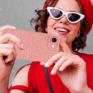 Foto 6 | Foto 6 | Funda De Teléfono Mzelq Para Iphone 16e Silicone Wave Ripple Pink - Venta Internacional.