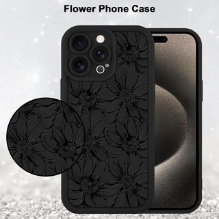 Foto 5 | Foto 5 | Funda De Teléfono Mzelq De Silicona Con Diseño Floral De Girasol Para Iphone 15 Pro Max - Venta Internacional.