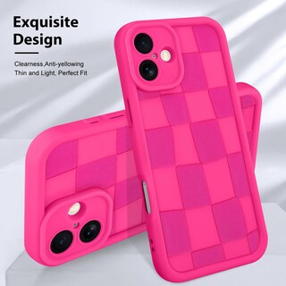 Foto 3 | Foto 3 | Funda De Teléfono Kanghar Compatible Con Iphone 16 De Silicona, Color Rosa Intenso - Venta Internacional.