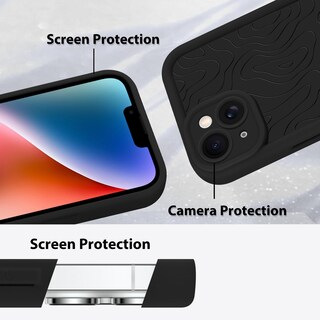 Foto 4 | Foto 4 | Funda De Teléfono Mzelq Para Iphone 14 Pro De Silicona A Prueba De Golpes - Negra - Venta Internacional.