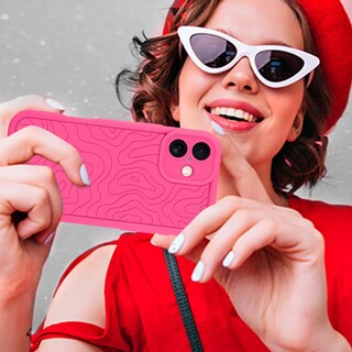Foto 6 | Foto 6 | Funda De Teléfono Mzelq Para Iphone 16 De Silicona A Prueba De Golpes, Color Rosa Intenso - Venta Internacional.