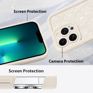 Foto 4 | Foto 4 | Funda De Teléfono Mzelq Para Iphone 13 Pro Con Estampado Floral De Silicona - Venta Internacional.