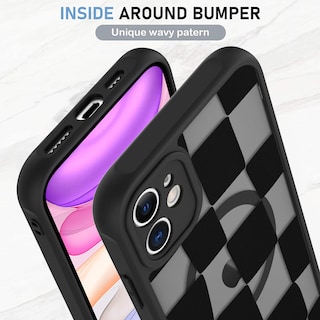 Foto 4 | Foto 4 | Funda De Teléfono Kanghar Para Iphone 11 Con Estética Mate A Cuadros - Venta Internacional.