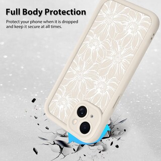 Foto 2 | Foto 2 | Funda De Teléfono Mzelq Para Iphone 13 De Silicona Con Diseño Floral De Girasol - Venta Internacional.