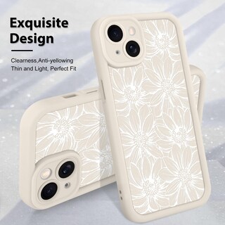 Foto 3 | Foto 3 | Funda De Teléfono Mzelq Para Iphone 13 De Silicona Con Diseño Floral De Girasol - Venta Internacional.