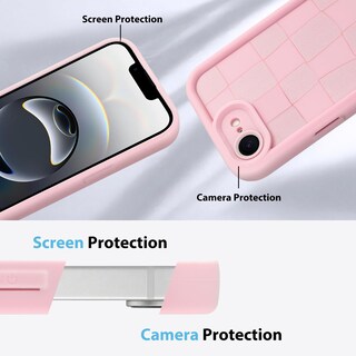 Foto 5 | Foto 5 | Funda De Teléfono Kanghar Compatible Con Iphone 16e De Silicona Rosa - Venta Internacional.