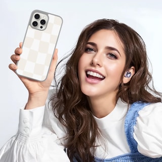 Foto 6 | Foto 6 | Funda De Teléfono Kanghar Para Iphone 16 Pro, Diseño A Cuadros, Color Gris - Venta Internacional.