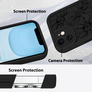 Foto 4 | Foto 4 | Funda De Teléfono Mzelq Para Iphone 11 De Silicona Con Diseño Floral De Girasol - Venta Internacional.