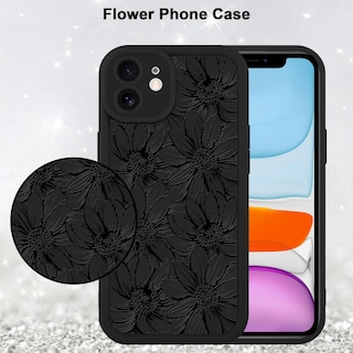 Foto 5 | Foto 5 | Funda De Teléfono Mzelq Para Iphone 11 De Silicona Con Diseño Floral De Girasol - Venta Internacional.