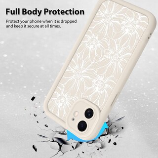 Foto 2 | Foto 2 | Funda De Teléfono Mzelq Para Iphone 12 De Silicona Con Diseño Floral De Girasol - Venta Internacional.