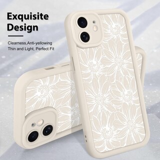Foto 3 | Foto 3 | Funda De Teléfono Mzelq Para Iphone 12 De Silicona Con Diseño Floral De Girasol - Venta Internacional.