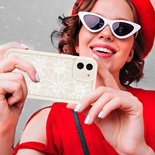 Foto 6 | Foto 6 | Funda De Teléfono Mzelq Para Iphone 12 De Silicona Con Diseño Floral De Girasol - Venta Internacional.