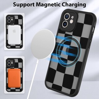 Foto 6 | Foto 6 | Funda De Teléfono Kanghar Con Estética Mate A Cuadros Para Iphone 12 - Venta Internacional.