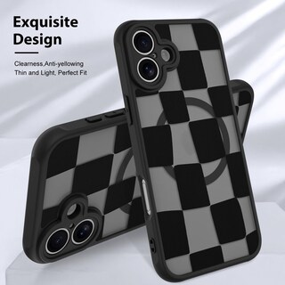 Foto 3 | Foto 3 | Funda De Teléfono Kanghar Para Iphone 16 De Estética Mate A Cuadros - Venta Internacional.