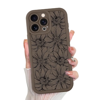Foto 1 | Foto 1 | Funda De Teléfono Mzelq Para Iphone 16 Pro De Silicona, Color Marrón Girasol - Venta Internacional.