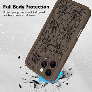 Foto 2 | Foto 2 | Funda De Teléfono Mzelq Para Iphone 16 Pro De Silicona, Color Marrón Girasol - Venta Internacional.