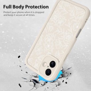 Foto 2 | Foto 2 | Funda De Teléfono Mzelq Para Iphone 16 Plus De Silicona Con Estampado Floral Blanco - Venta Internacional.
