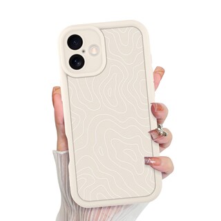 Foto 1 | Foto 1 | Funda De Teléfono Mzelq Para Iphone 16 Silicone Wave Ripple White - Venta Internacional.