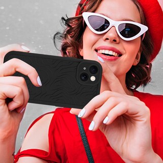 Foto 6 | Foto 6 | Funda De Teléfono Mzelq Para Iphone 13 Silicone Wave Ripple - Negra - Venta Internacional.