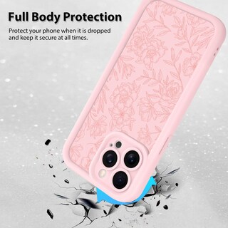 Foto 2 | Foto 2 | Funda De Teléfono Mzelq Para Iphone 15 Pro Max De Silicona Con Estampado Floral Rosa - Venta Internacional.