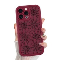 Funda De Teléfono Mzelq De Silicona Con Diseño Floral De Girasol Para Iphone 15 Pro Max - Venta Internacional.