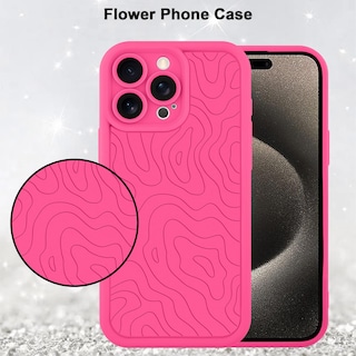 Foto 5 | Foto 5 | Funda De Teléfono Mzelq Para Iphone 15 Pro Max De Silicona, Color Rosa Intenso - Venta Internacional.