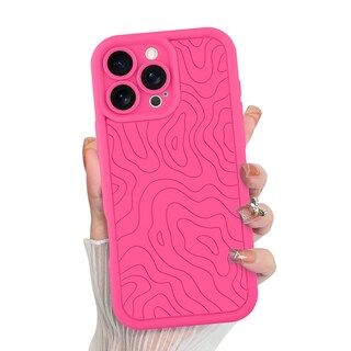Foto 1 | Foto 1 | Funda De Teléfono Mzelq Para Iphone 16 Pro De Silicona A Prueba De Golpes, Color Rosa Intenso - Venta Internacional.