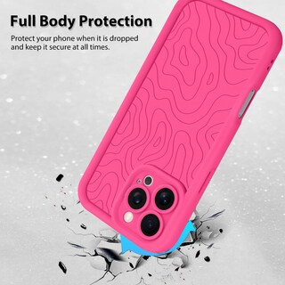 Foto 2 | Foto 2 | Funda De Teléfono Mzelq Para Iphone 16 Pro De Silicona A Prueba De Golpes, Color Rosa Intenso - Venta Internacional.