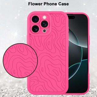 Foto 5 | Foto 5 | Funda De Teléfono Mzelq Para Iphone 16 Pro De Silicona A Prueba De Golpes, Color Rosa Intenso - Venta Internacional.