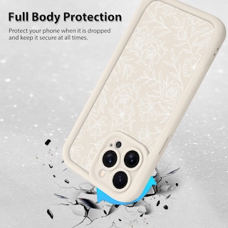 Foto 2 | Foto 2 | Funda De Teléfono Mzelq Para Iphone 15 Pro Max De Silicona Con Estampado Floral Blanco - Venta Internacional.