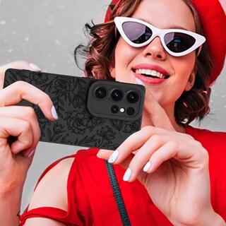 Foto 6 | Foto 6 | Funda De Teléfono Mzelq Con Estampado Floral De Silicona Para Samsung Galaxy S25 Ultra - Venta Internacional.