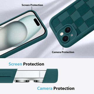 Foto 5 | Foto 5 | Funda De Teléfono Kanghar Compatible Con Iphone 15, Silicona, Color Verde - Venta Internacional.