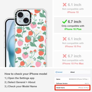 Foto 2 | Foto 2 | Funda De Teléfono Mosnovo Para Iphone 15 Plus/iphone 14 Plus Transparente - Venta Internacional.