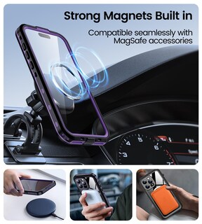 Foto 4 | Foto 4 | Funda De Teléfono Temdan Magnética Impermeable Para Iphone 15 Pro Max - Venta Internacional.