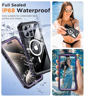 Foto 6 | Foto 6 | Funda De Teléfono Temdan Magnética Impermeable Para Iphone 15 Pro Max - Venta Internacional.