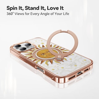 Foto 4 | Foto 4 | Funda Para Teléfono Casekoo The Cocorrina Sun Tarot Glitter Para Iphone 15 Pro - Venta Internacional.