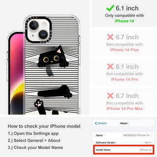 Foto 2 | Foto 2 | Funda De Teléfono Mosnovo Para Iphone 14 Buffertech 2m Drop Clear - Venta Internacional.