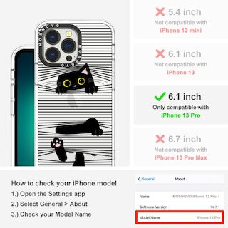 Foto 2 | Foto 2 | Funda De Teléfono Mosnovo Para Iphone 13 Pro Buffertech 2m Drop Clear - Venta Internacional.