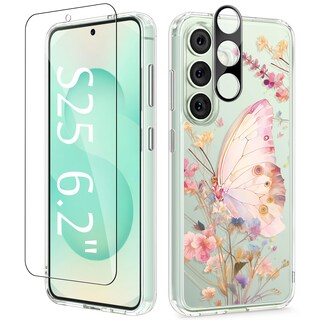 Foto 1 | Foto 1 | Funda De Teléfono Gviewin Para Samsung Galaxy S25 Con Protector De Pantalla - Venta Internacional.