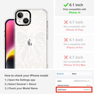 Foto 2 | Foto 2 | Funda De Teléfono Mosnovo Para Iphone 14 De 6.1 Pulgadas Buffertech, Tpu Transparente - Venta Internacional.