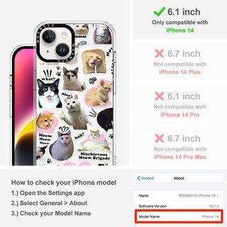 Foto 2 | Foto 2 | Funda De Teléfono Mosnovo Para Iphone 14 Buffertech 2m Drop Clear - Venta Internacional.