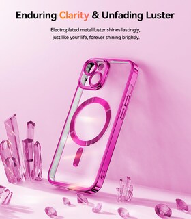 Foto 5 | Foto 5 | Funda De Teléfono Meifigno Diseñada Para Iphone 15, Color Rosa Intenso - Venta Internacional.